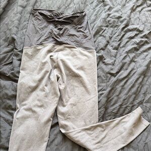 Ingrid & Isabel Gray and Black Maternity Leggings
